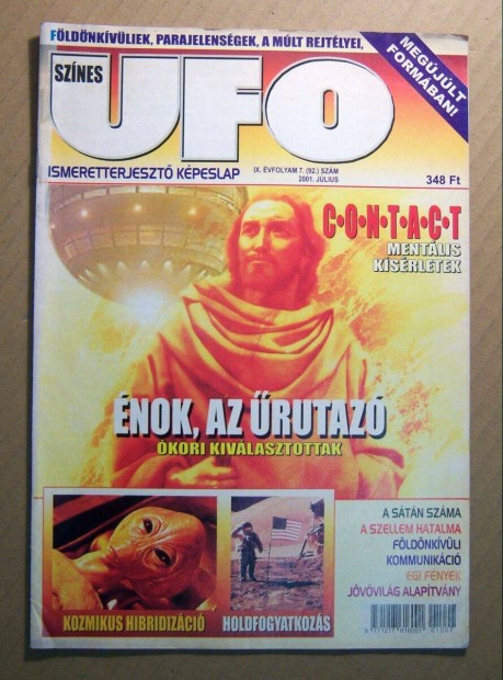 Sznes UFO 2001/7 Jlius (92.szm) 6kp+tartalom