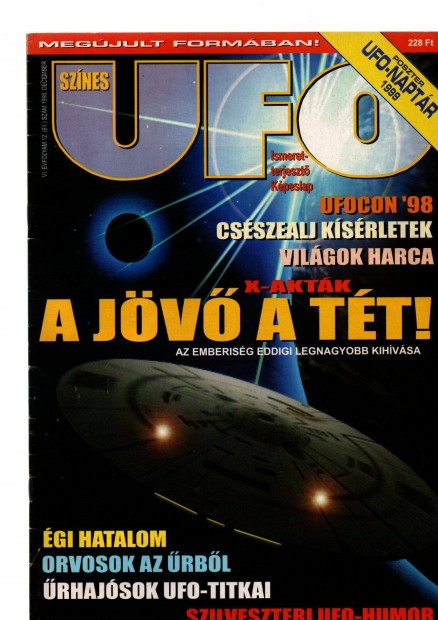 Színes UFO Magazin 1998. december - újszerű állapotban