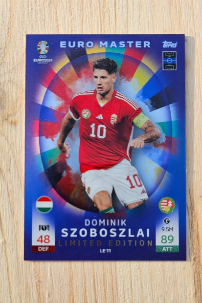 Szoboszlai Dominik Euro Master Match Attax focis krtya