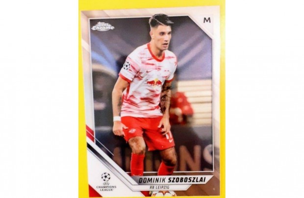 Szoboszlai Dominik Leipzig Chrome focis krtya 2021-22 Topps Chrome