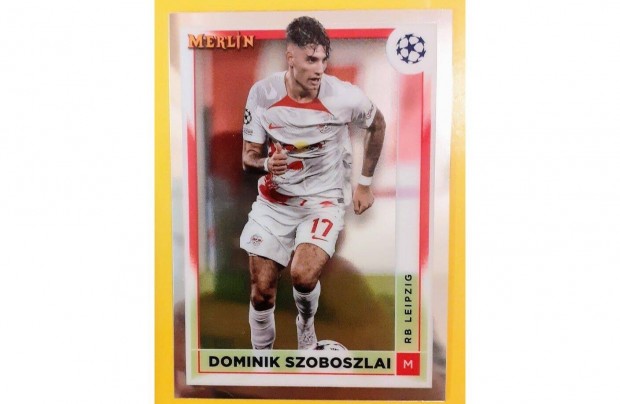 Szoboszlai Dominik Leipzig Chrome focis krtya 2022-23 Topps Merlin