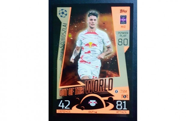 Szoboszlai Dominik Leipzig Out Of This World focis krtya Match Attax