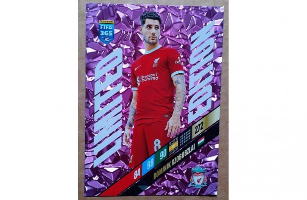 Szoboszlai Dominik Liverpool Limited focis krtya Panini FIFA 2024