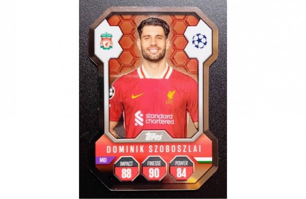 Szoboszlai Dominik Liverpool Pro Elite Chrome Shield focis krtya 2025