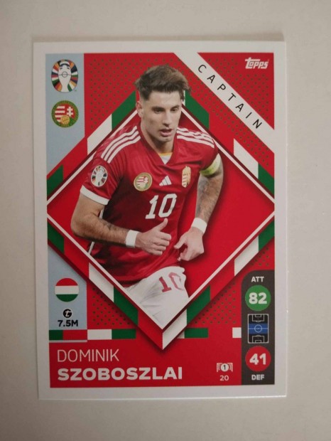 Szoboszlai Dominik (Magyarorszg) Lidl Euro 2024 Captain focis krtya