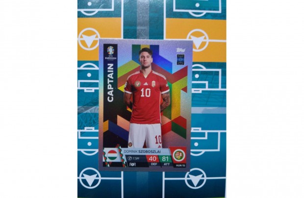 Szoboszlai Dominik (Magyarorszg) Match Attax UEFA Euro 2024 krtya