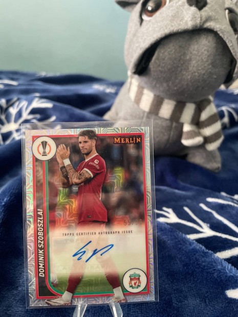 Szoboszlai Dominik aláírt Topps Merlin /99