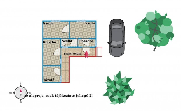 Szd - tgas hz, gynyr telken, patak a telek vgben