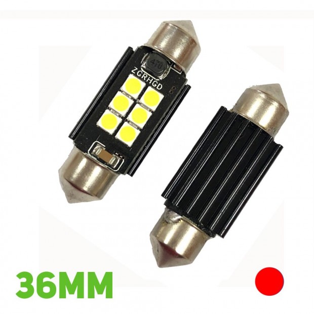 Szofita led 36mm Canbus htbords 2db piros