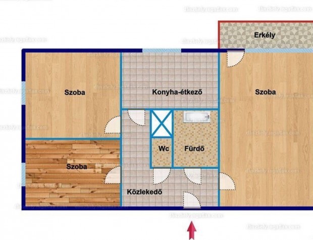 Szombathely, Derkovits ltp., 1+2 flszobs feljtott laks kiad