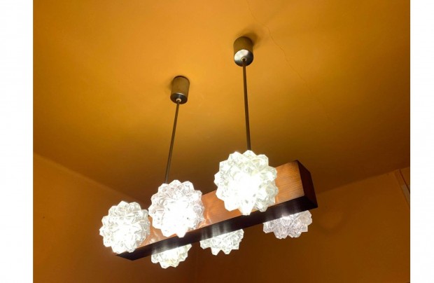 Szputnyik mennyezeti lámpa - kelet-német mid-century retró csillár