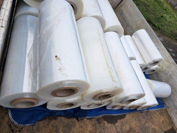 Sztrecs folia gépi csomagolo kb 13 kg 20 mikron vastag