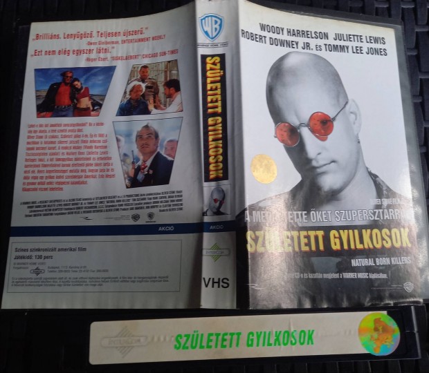 Szletett gyilkosok - krimi vhs - nagytok - Oliver Stone