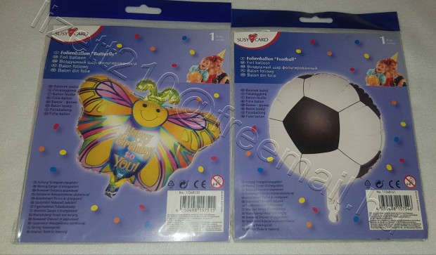 Szlinapi lufi balloon nagy alak pillang focilabda vadonatj