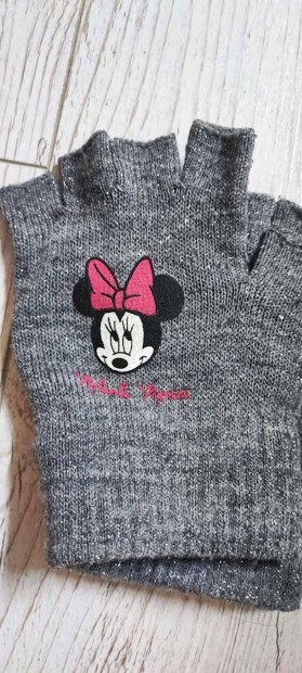 Sz�rke ujj n�lk�li 4-7 �v l�nyka csillog�s keszty�. Minnie eg�r