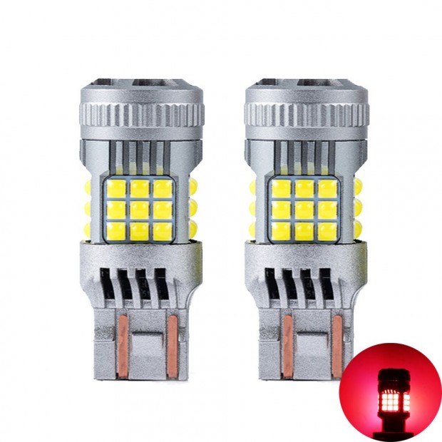 T20 W21/5w led piros CANBUS EXTRA 2db