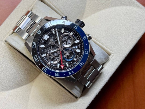 TAG Heuer Carrera Heuer 02 Chronograph Twin-Time 2 db szíjjal 45 Lgsw