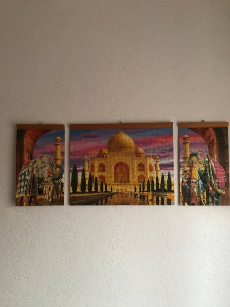 TAJ Mahal (India, puzzle, ritkasg, kirakva, 3 rszes, 1000 db)