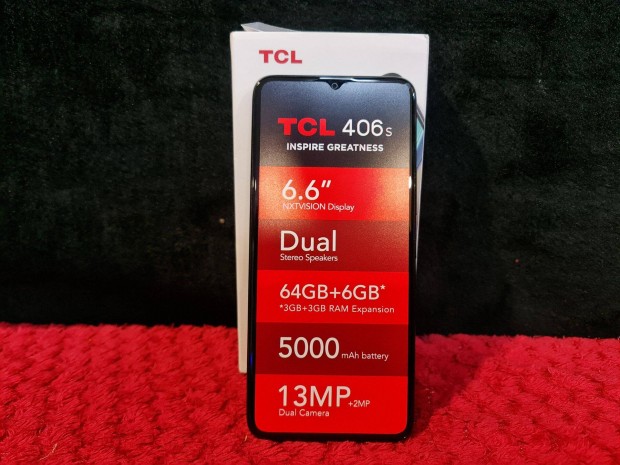 TCL 406s 64GB 6GB RAM Dual Mobiltelefon,jszer llapotban,3hnap gara