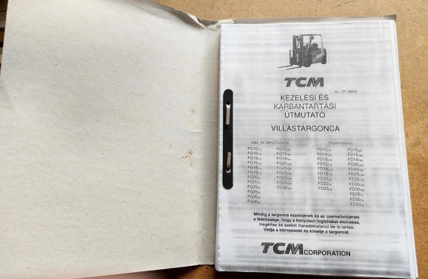 TCM targonca kezelsi karbantartsi tmutat
