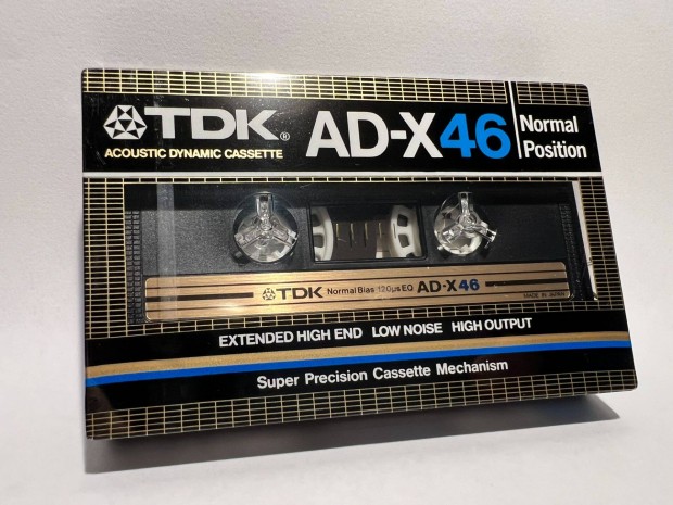 TDK Ad-X 46 magn kazetta, 1982, j - repedt tok, Japn piacos