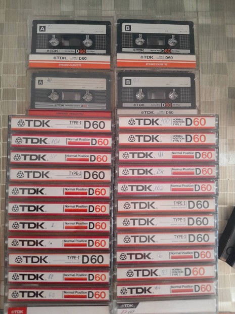 TDK D60 audio kazettak