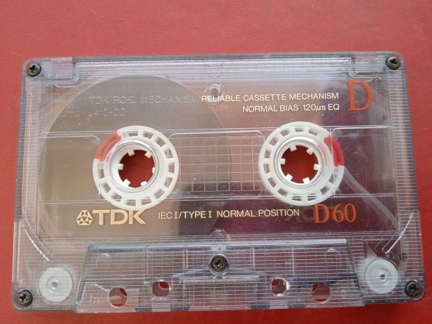 TDK D 60 retro audio kazetta , bort papr nlkl , RC-II Reliable