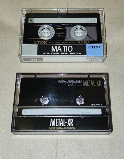 TDK MA 110/ Sony metal -XR 100 metl kazettk 