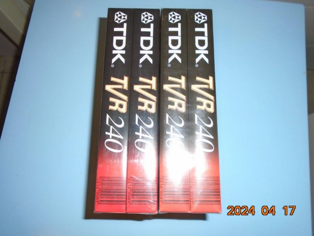 TDK TVR bontatlan j VHS kazetta 4 db. egyben