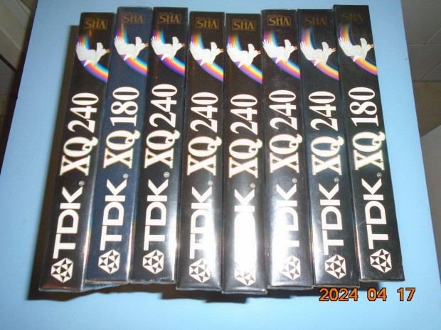 TDK Xq VHS kazetta bontatlan j 8 db. egyben