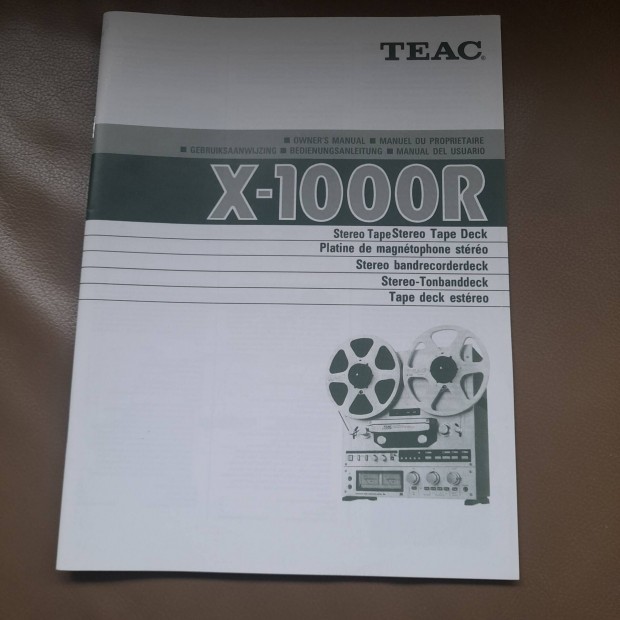 TEAC X 1000 R magn magnetofon kezelsi utastsa