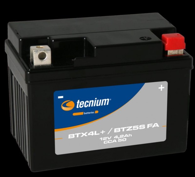 TECNIUM karbantartásmentes, gyárilag aktivált akkumulátor - BTX4L+/BTZ