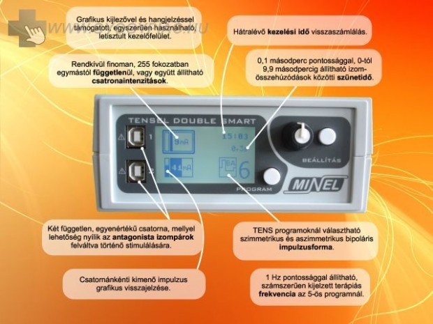 TENSEL DOUBLE SMART ME 2015 ideg s izomstimull - tens cscskategr