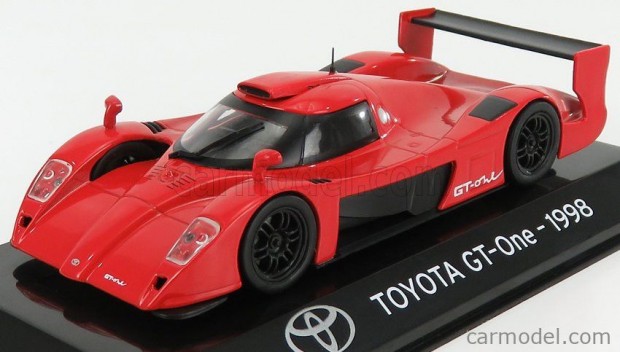 TOYOTA  GT-ONE 1998 - CON VETRINA - WITH SHOWCASE  RED BLACK