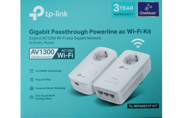 TP-Link AV1300 Gigabit Passthrough Powerline AC1200 Wi-Fi Kit