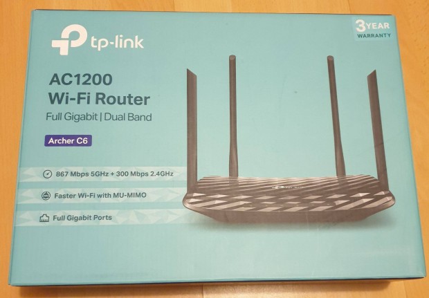 TP-Link Archer C6 Wireless router, AC1200
