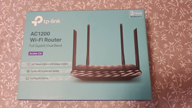 TP-Link Archer C6 router Ethernet ktsvos 2,4 GHz/5 GHz