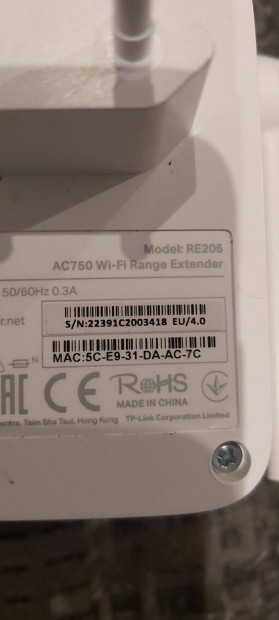 TP Link RE205 AC750 Range Extender - WiFi jelerst elad Elnyk: F