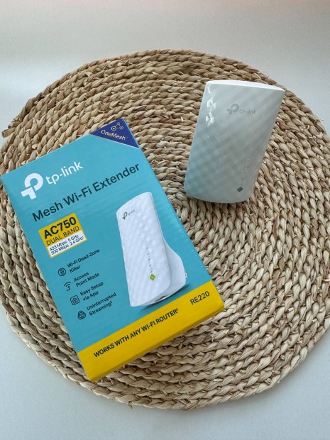 TP Link RE220 AC750 Mesh ktsvos Wi-Fi hattvnvel(Wi-Fi Jelismtl