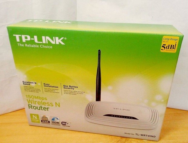 TP-Link TL-WR741ND 150Mbps vezetk nlkli router, j llapot gyri