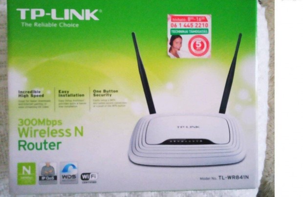 TP-Link TL-WR841N Wireless router N 300Mbps. Dobozval, cd-vel egytt