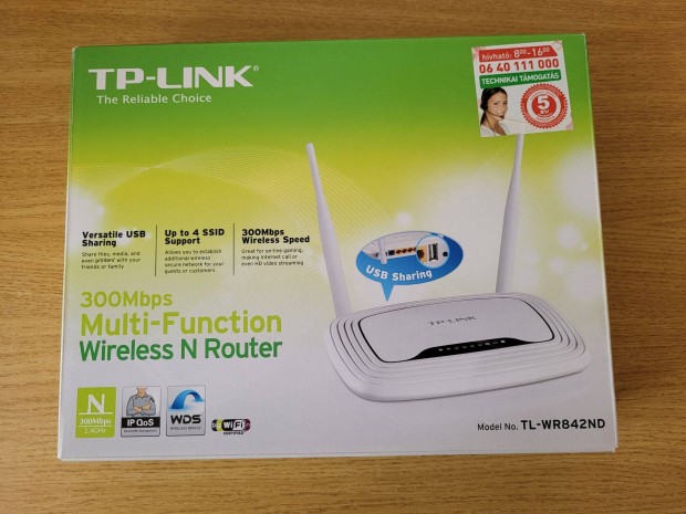 TP-Link TL-WR842ND router elad - 300 Mbps, wifi, USB! Elad