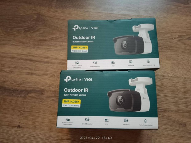 TP-Link Vigi C320I(6MM) IP Kamera,Éjjellátó, 2 MP 6mm 2db! új garis