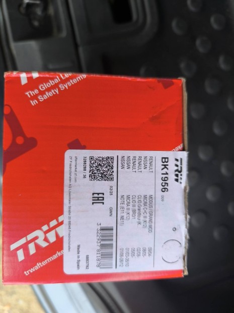 TRW Fk dob kszlet Nissan note,micra renault Clio,modus 
