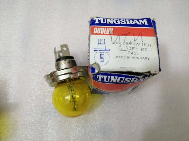 TUNGSRAM Sárga gömb izzó 24V 55/50w és 60/60w