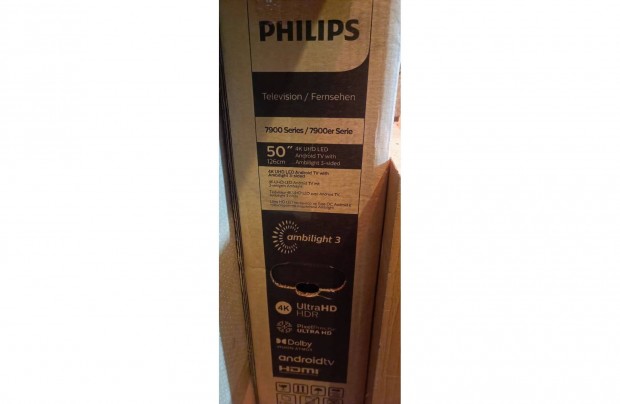 TV LED 50" -os, Philips, HDR 4k, Ultra HD, Dolby system, Android