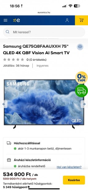 TV Samsung 75 coll