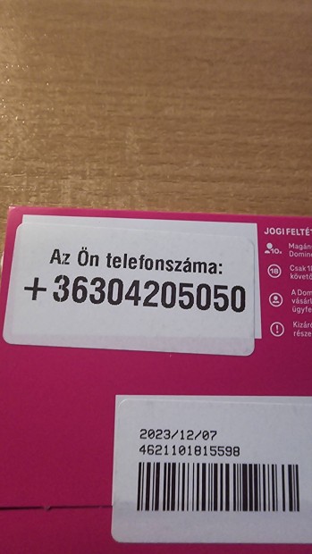 T Mobil Kny Telefonszm 420.50.50.