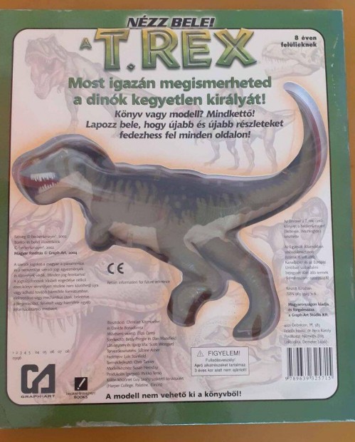 T. Rex könyv és modell egybe. Dínós és Múmia