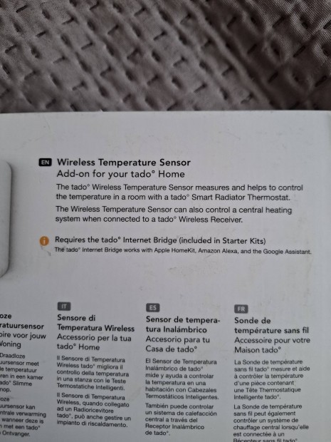 Tado Wireless Temperature Sensor V3+ Vezetk nlkli termosztt 